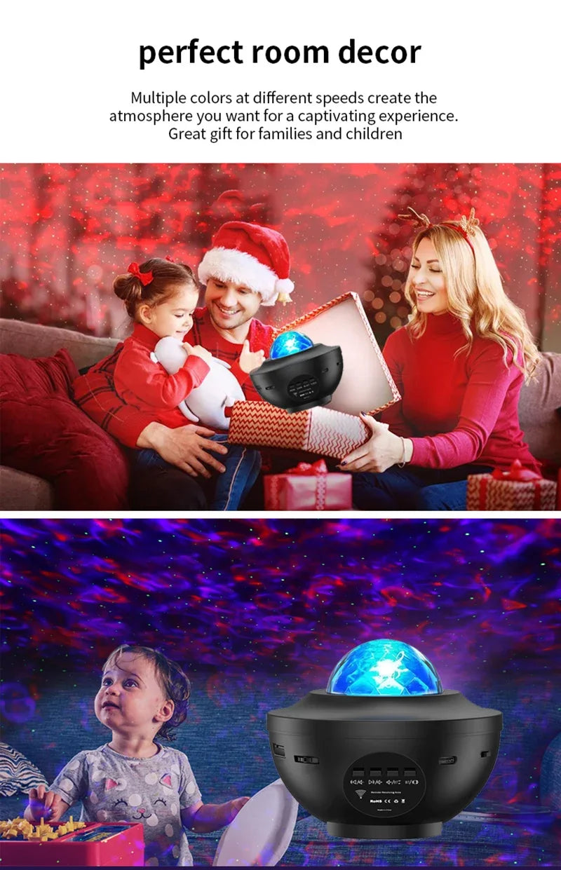 LED Starry Galaxy Projector with Bluetooth Music Player - Smarsty