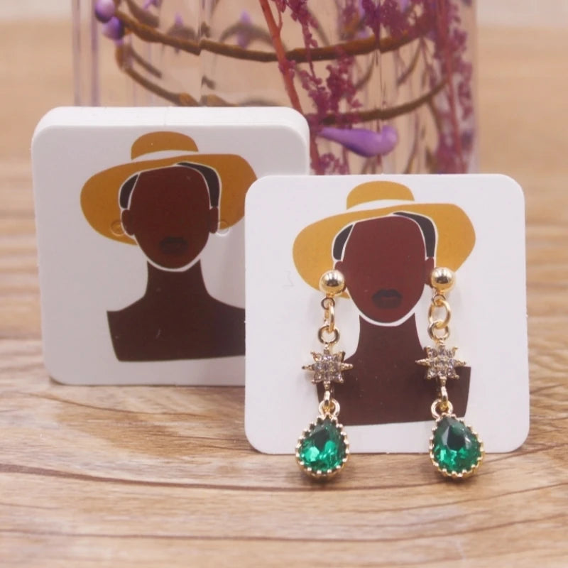 Luxury Jewelry Earring Cards Pack of 100 Pearl Powder Finish - Smarsty