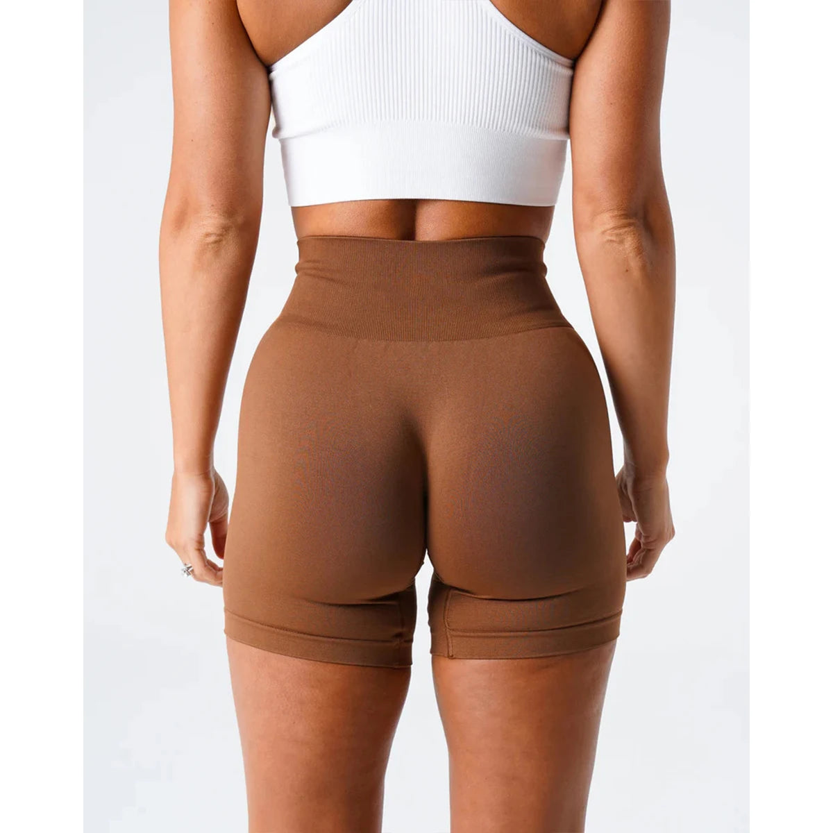 TKITK Spandex Solid Seamless Shorts Women Soft Workout Tights Fitness Yoga Pants Gym tight pants leggings cycling shark pants