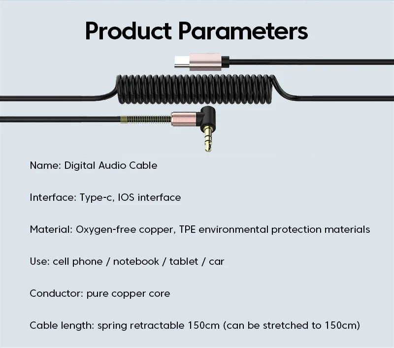 USB C to 3.5mm AUX Audio Adapter for Clear Sound - Smarsty