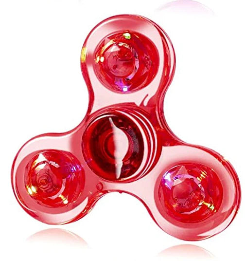 Crystal Luminous LED light Fidget Spinner Hand Top Spinners Glow in Dark EDC Stress Relief Toys Kinetic Gyroscope for Children by Smarsty