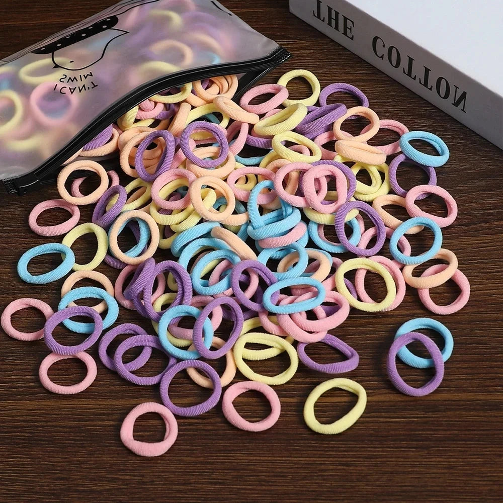 50 Pack Seamless Hair Ties Gentle No Damage Elastic - Smarsty