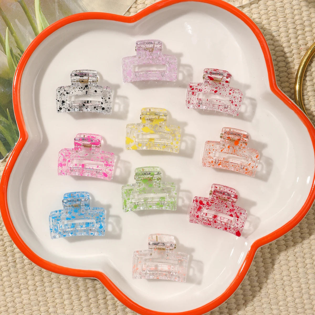 Mini Flower Hair Clips Pack Creaseless Claw Clips For Bangs - Smarsty