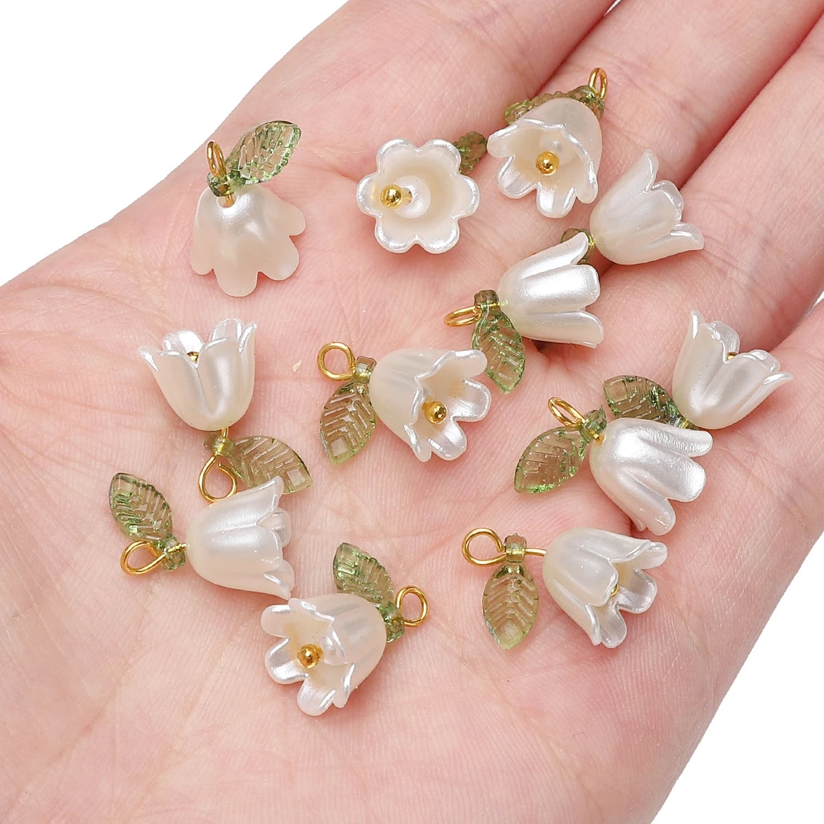 Acrylic Lily of the Valley Flower Beads for Jewelry Making - Smarsty