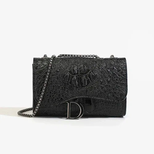 Luxurious Women's Sequined Crossbody Handbag With Chains - Smarsty
