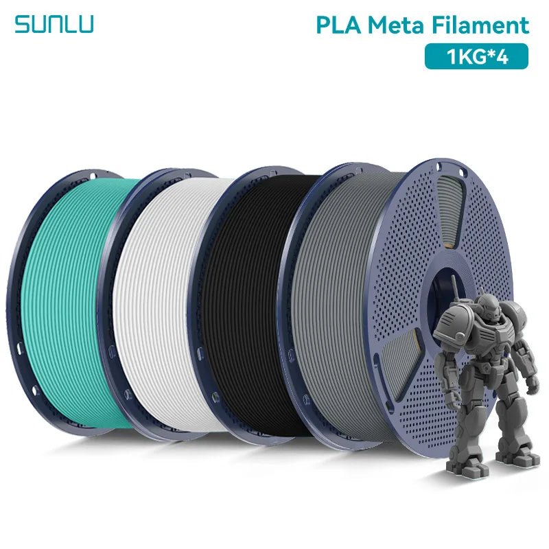 SUNLU PLA Meta 3D Printer Filament 4KG 1KG/Roll 175MM Tolerances +/-0.02MM Filament Fast Shipping 2-7 Days