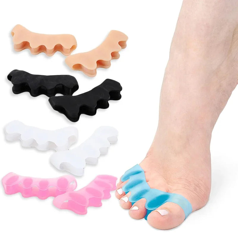 Toe Separators Doctor Recommended Correct Foot and Bunion Pain,Plantar Fasciitis Toe Straightener to Improve Functional Mobility - Smarsty