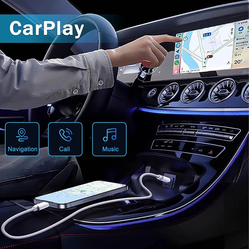 Original 60W USB to USB-C Carplay Fast Charging Cable For Apple iPhone 17 16 Pro Max 15 Plus Type C Charge Xiaomi Samsung Cable - Smarsty