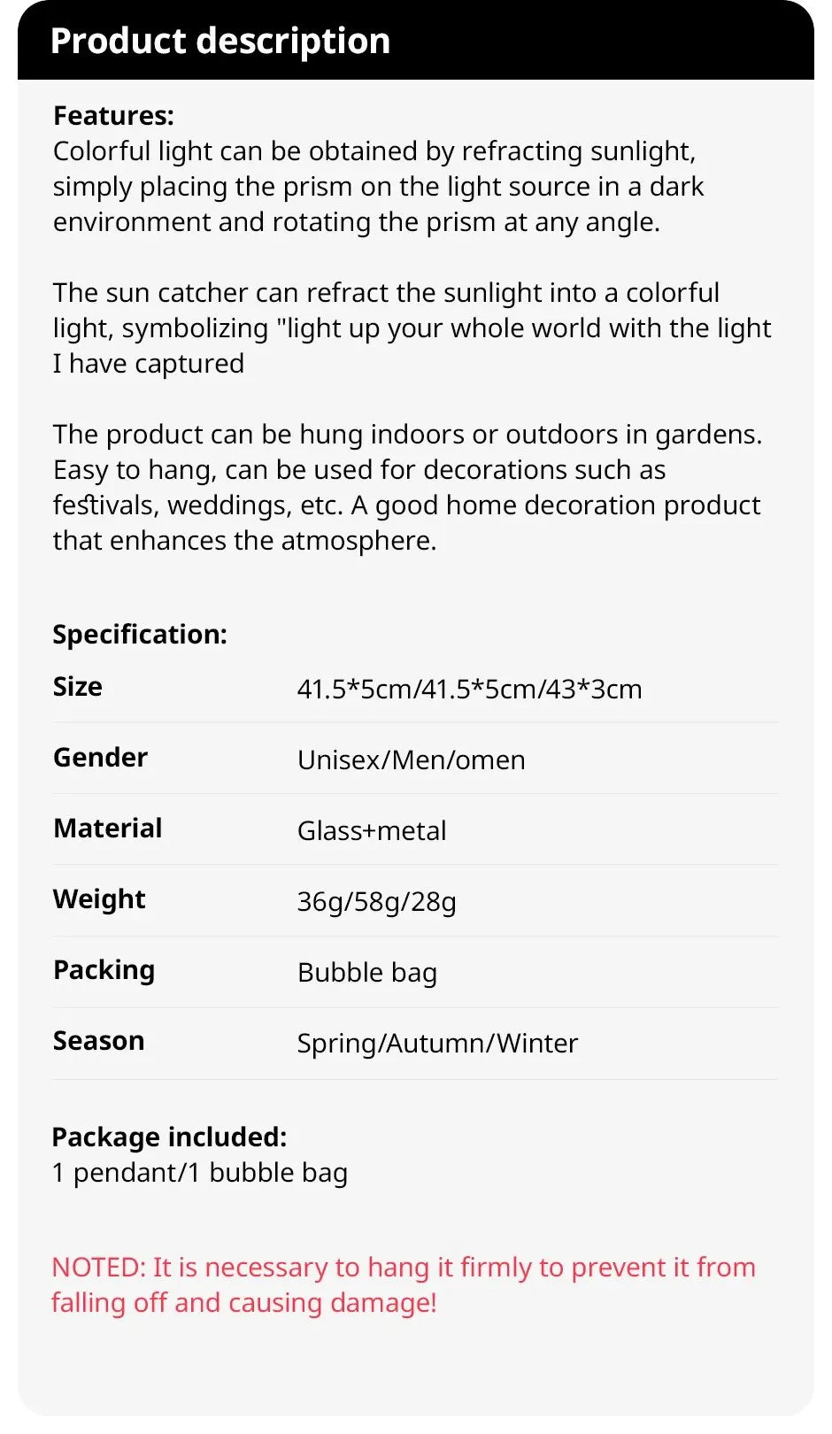 Colorful Tree Of Life Crystal Glass Pendant For Gardens - Smarsty