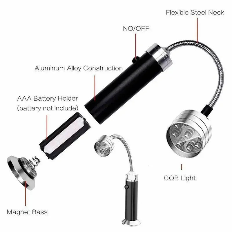 Magnetic LED Grill Light with Flexible Gooseneck - Smarsty