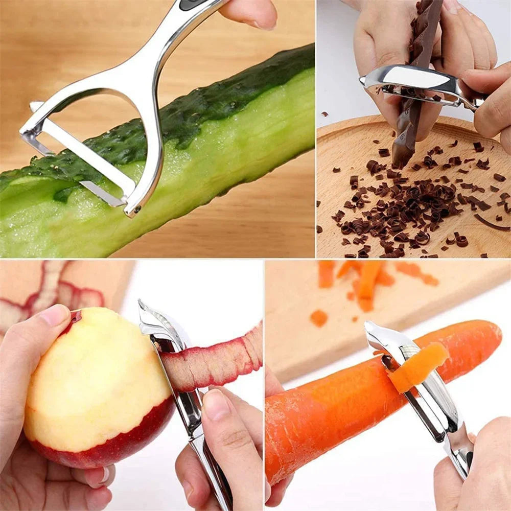 Stainless Steel Vegetable Peeler Potato Peeler Multifunctional Carrot Grater Fruit Tools Kitchen Accessories Gourmet Pelador Bar by Smarsty