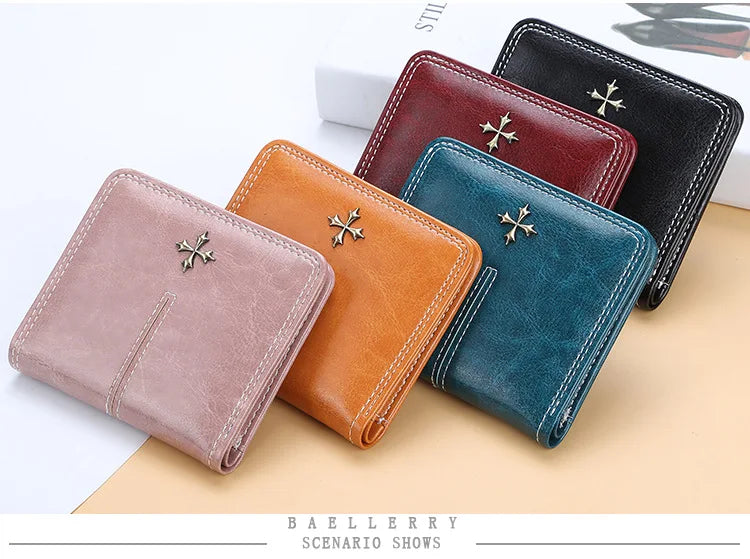 2023 New Mini Women Wallets Free Name Engraving Fashion Small Wallets Zipper PU Leather Quality Female Purse Card Holder Wallet