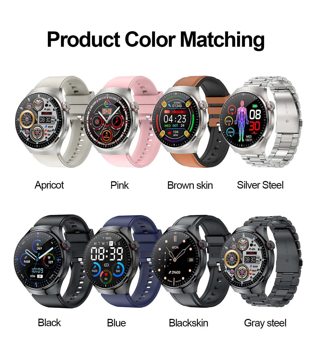 2025 Smart Health Watch with Blood Oxygen and ECG - Smarsty