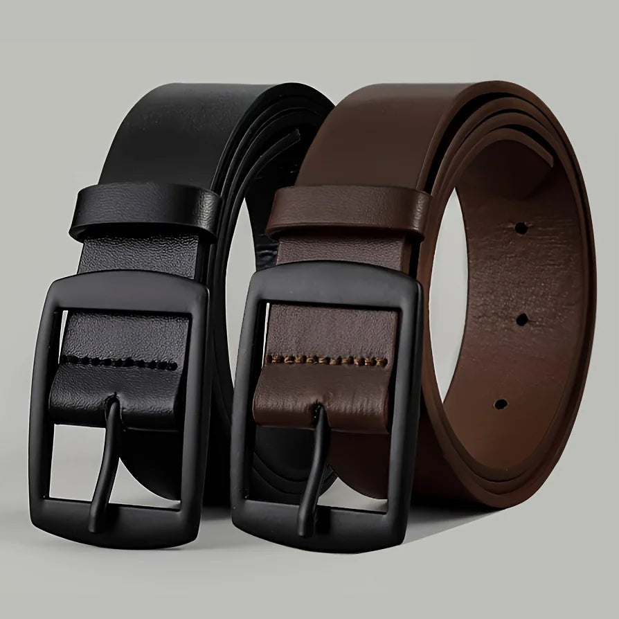 Luxury PU Leather Belt for Men Metal Buckle - Smarsty