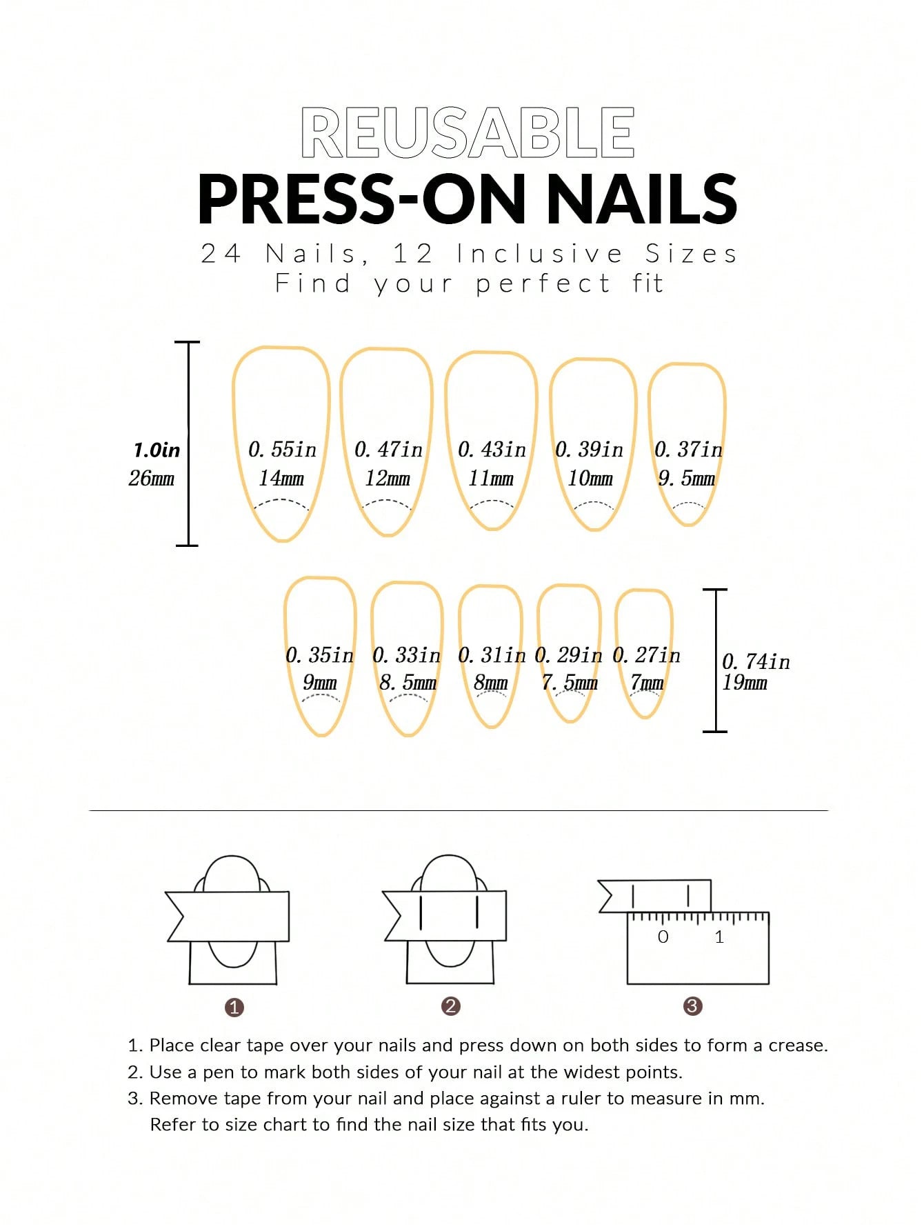 Stiletto Press On Nails Set with Black Silver Bowknot - Smarsty