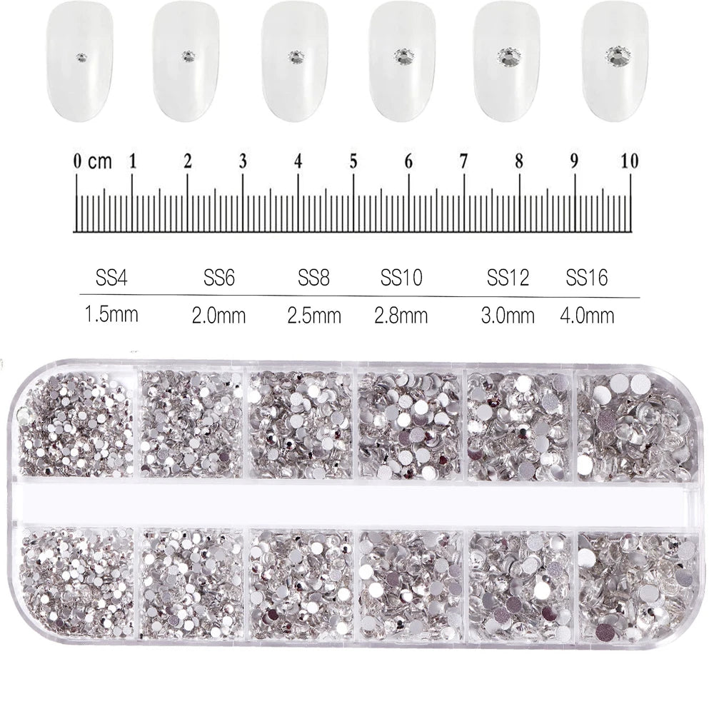 Mixed Nail Rhinestones with Shiny Clear Colors for Stunning Nail Art - Smarsty