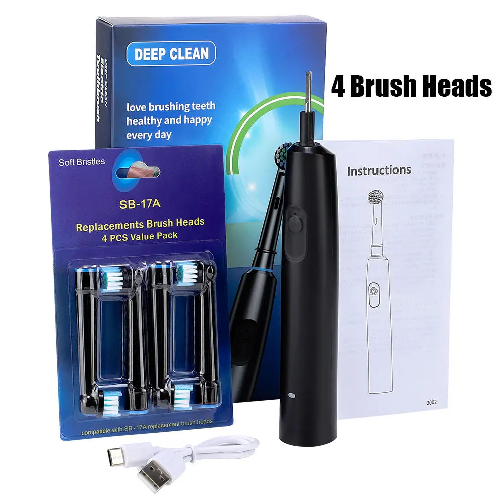 Waterproof Electric Toothbrush with 5 Cleaning Modes - Smarsty