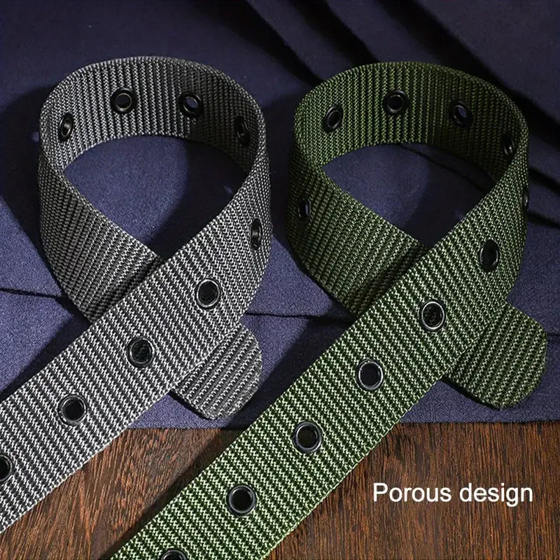 Mens Durable Nylon Canvas Belt Heavy Duty Tactical Workbelt - Smarsty