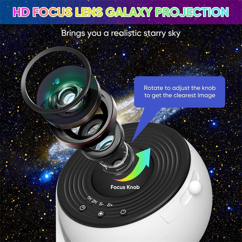 Galaxy Projector Night Light with 360 Degree Rotation - Smarsty