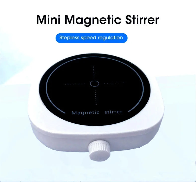 Magnetic stirrer, kitchen liquid mixing mini laboratory stirrer, portable stirring rod stirring plate 4000RPM, 1L capacity by Smarsty