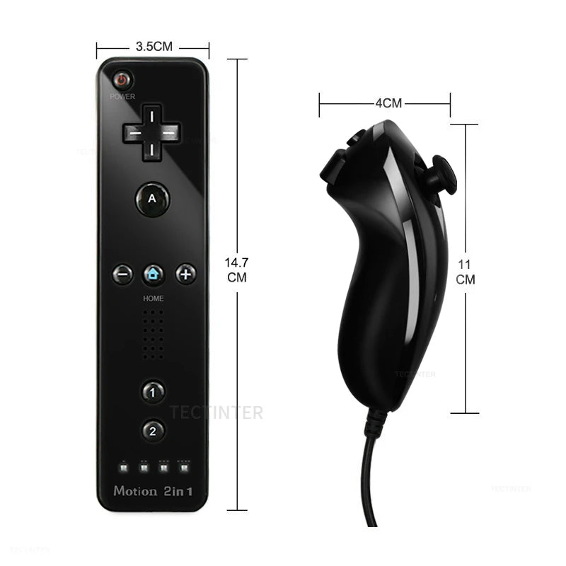 Wireless Nintendo Wii Gamepad Controller with Nunchuck Joypad - Smarsty