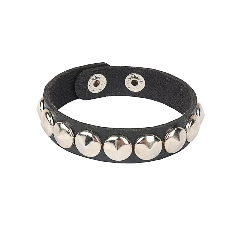Punk Hip Hop Leather Skull Bracelet for Unisex Fashion - Smarsty