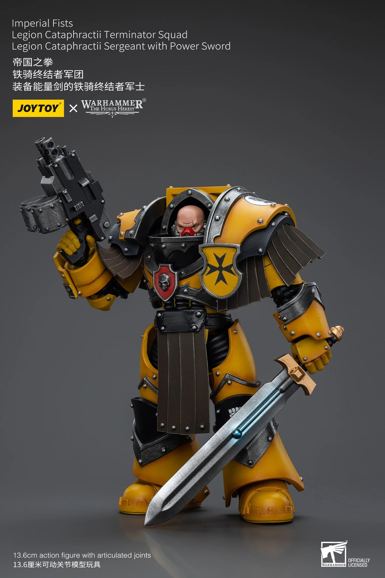 JOYTOY Warhammer 40k 1/18 Action Figures Anime 13.6cm Imperial Fists Legion Cataphractii Terminator Squad Collection Model Toys