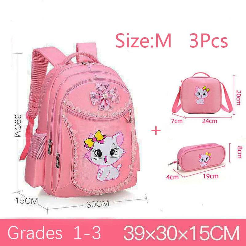 Cute Cat Printed Kids Backpack Waterproof School Bag - Smarsty