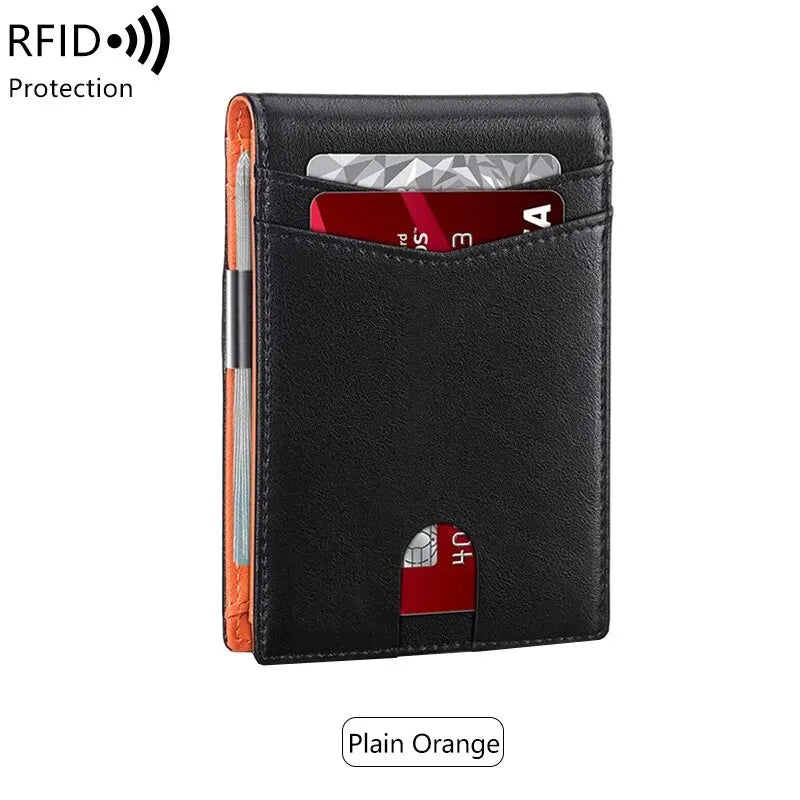 ANTI RFID Blocking Black Carbon Fiber Men Wallets Short Small Protected Magic Leather ID Credit Card Holder Case Purse for Men