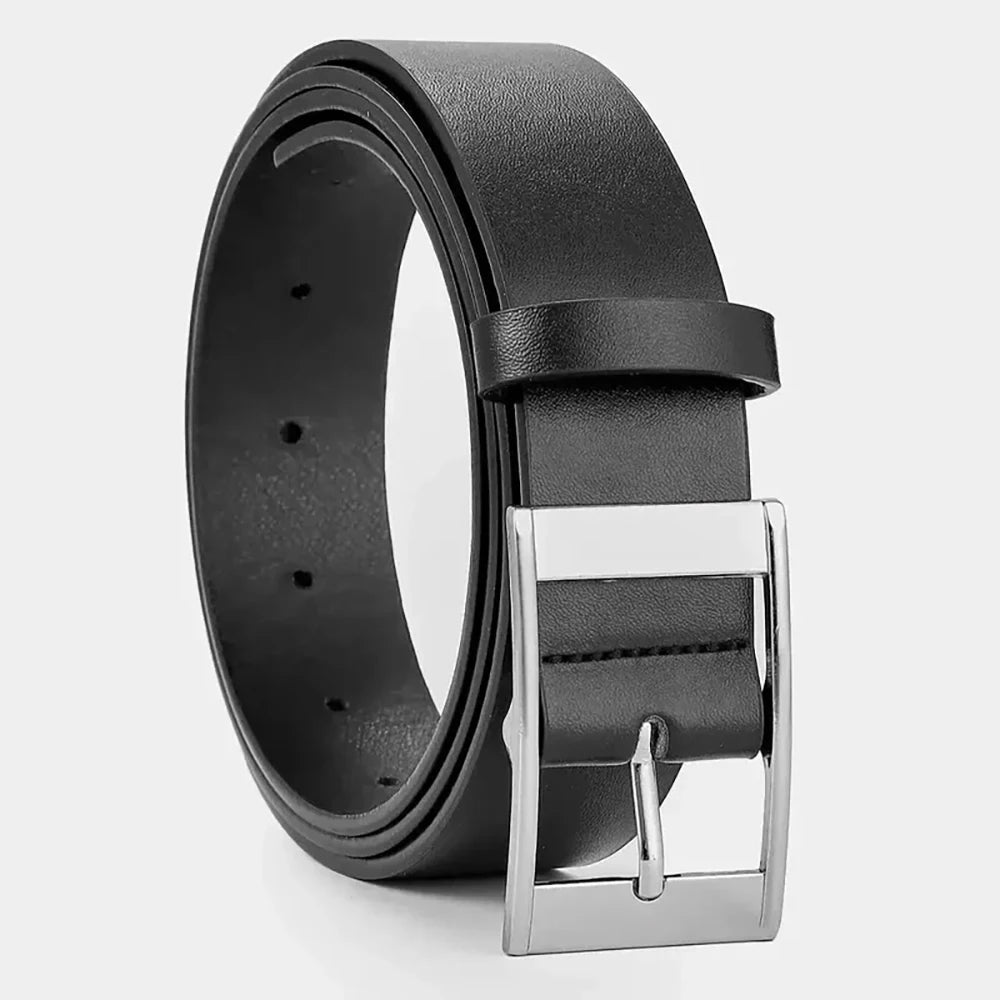 Luxury PU Leather Belt for Men with Metal Buckle - Smarsty