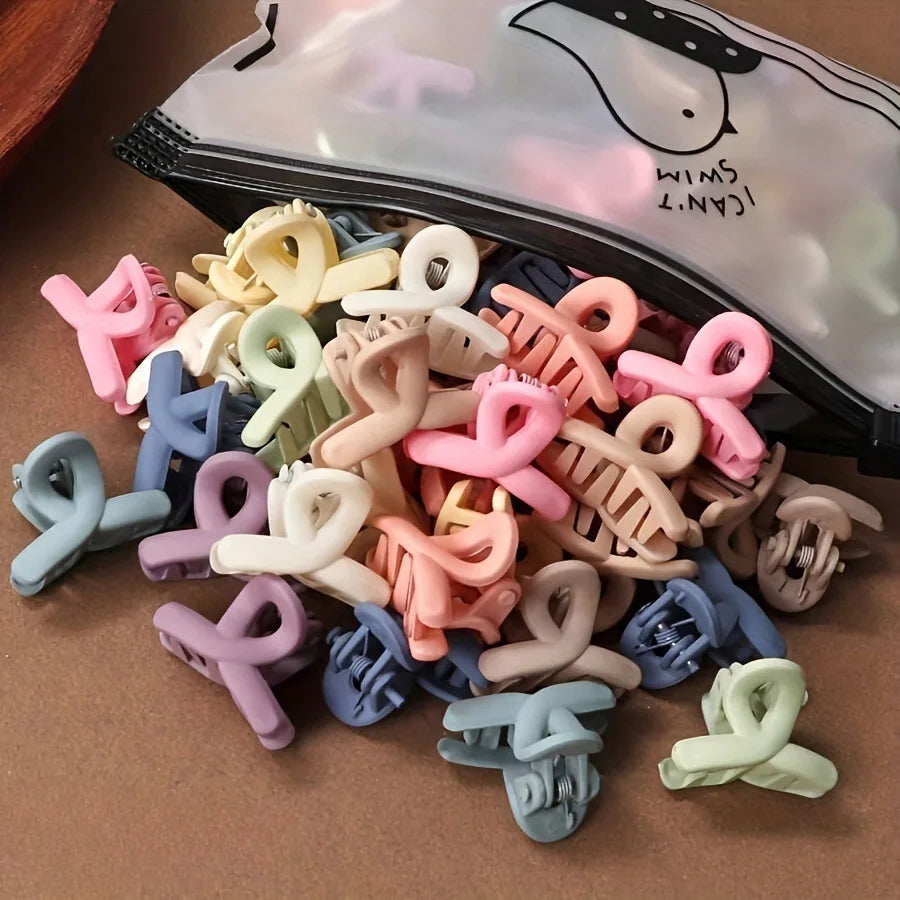 20 Pcs Matte Solid Color Hair Claw Clips For Women - Smarsty