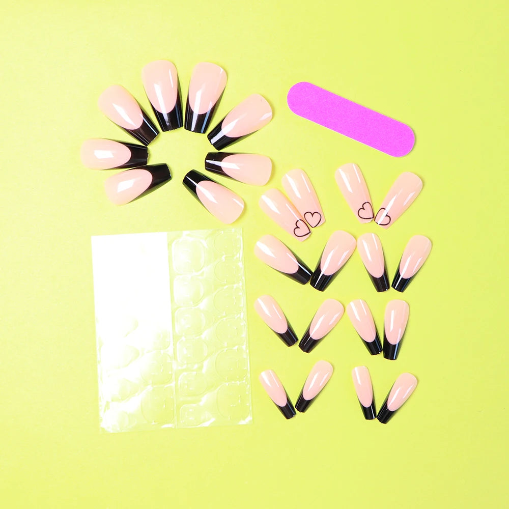 Medium Pink Ballerina Press On Nails Set - Smarsty