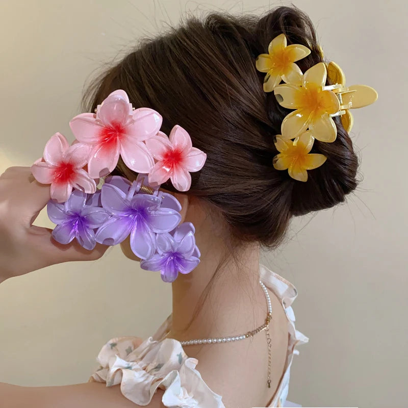 Sunflower Gradient Flower Hair Clip Secure Beach Style - Smarsty