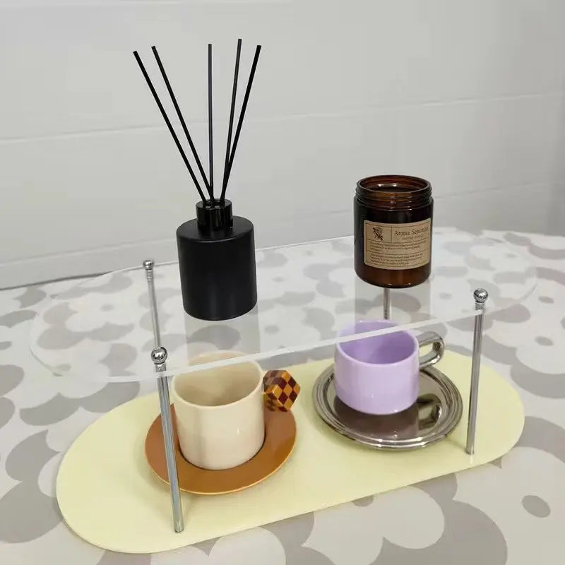 Ins Style Acrylic Multi-layer Storage Rack Decorative Shelves Desk Organizer Makeup Jewelry Home Organization Garden by Smarsty