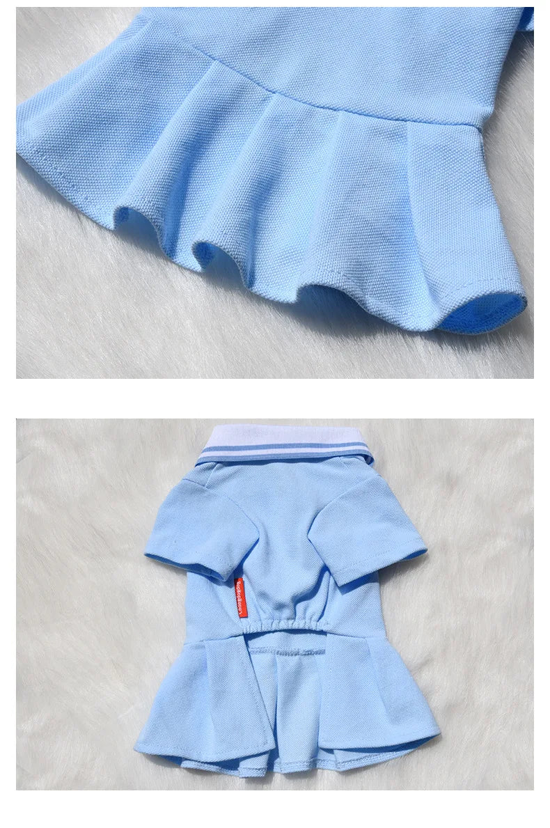 Cute Dog Polo Dress for Small Dogs Summer Style - Smarsty