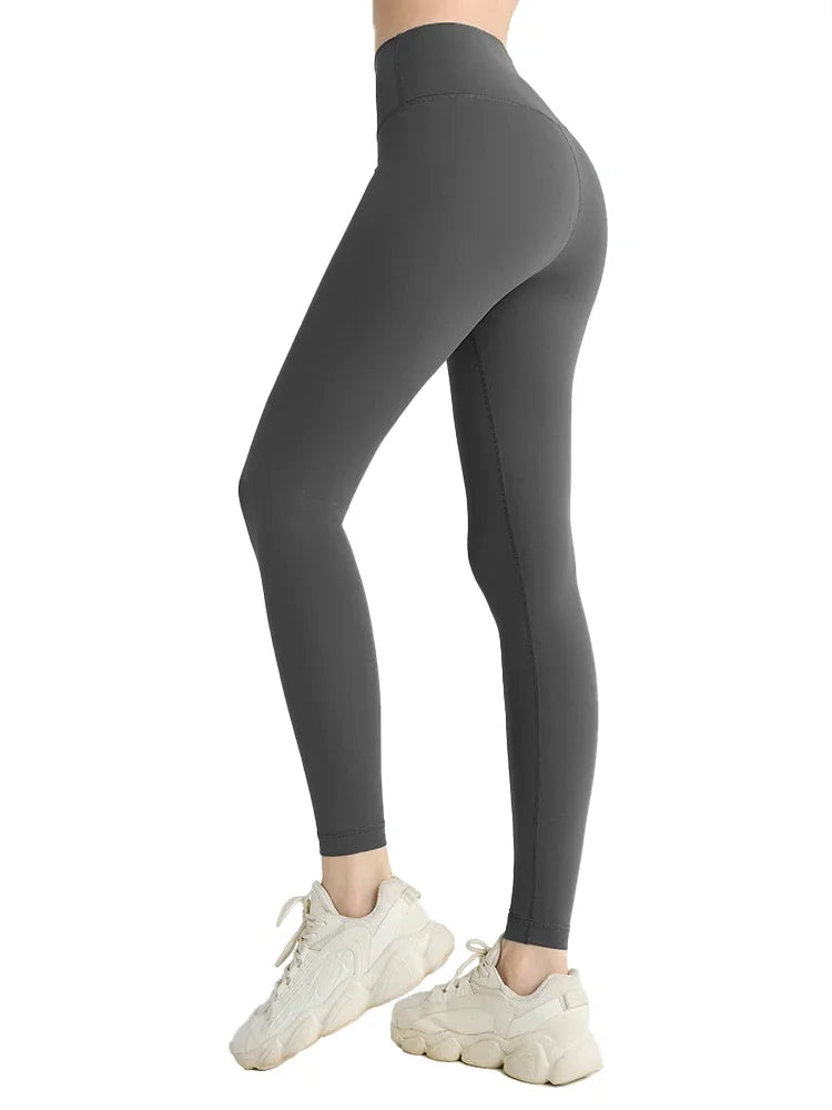 Naked feeling Yoga Leggings Women High Waisted Hip Lifting Fitness Leggings Running Cycling Pants Breathable Sports Leggings - Smarsty