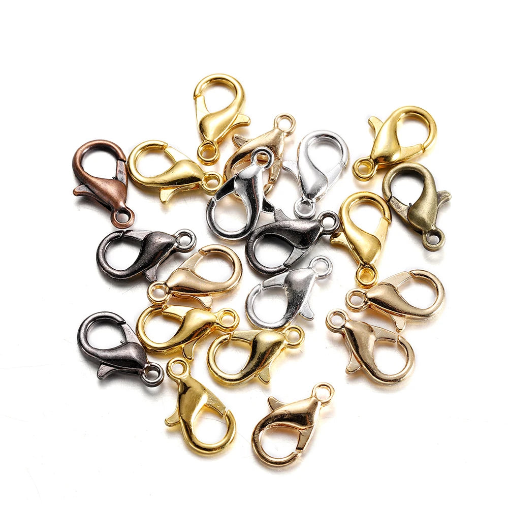 100pcs Lobster Clasps Jewelry Findings for DIY Making - Smarsty