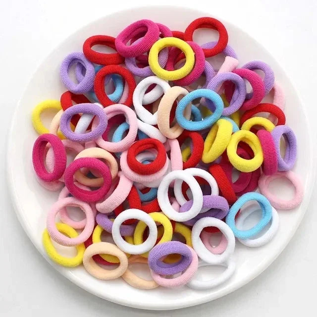200 Pack Nylon Hair Bands Colorful Gentle No Damage - Smarsty