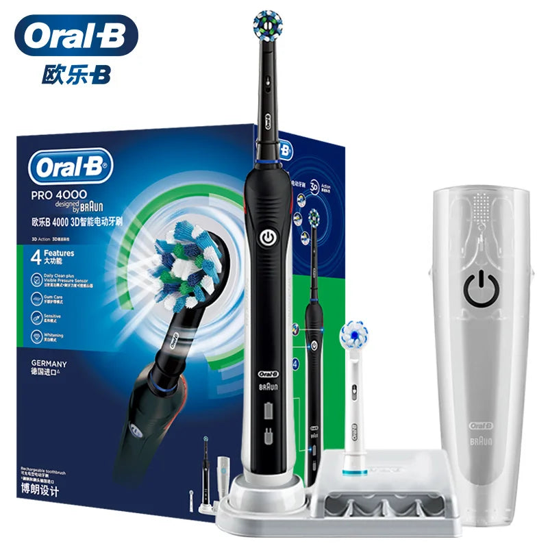 Oral B Electric Toothbrush Pro 4000 with Pressure Sensor - Smarsty