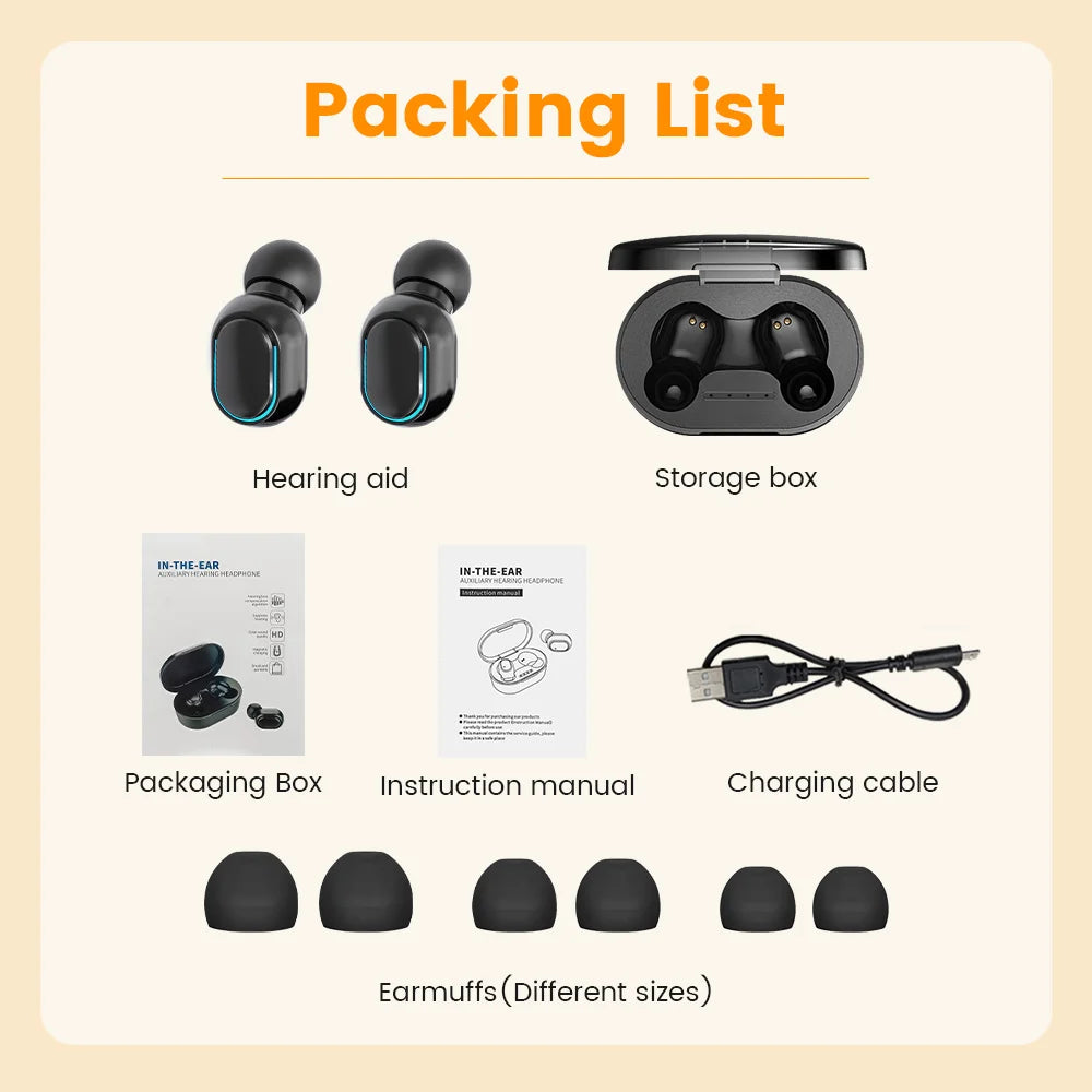 Rechargeable Invisible Hearing Aid for Clear Sound - Smarsty