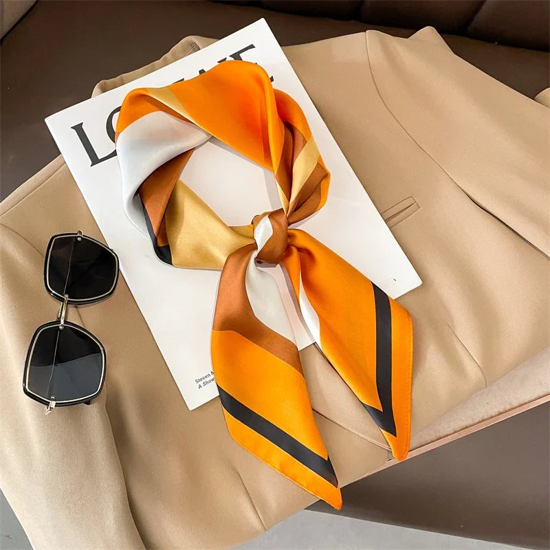 Luxury Silk Satin Scarf for Women with Sun Protection - Smarsty