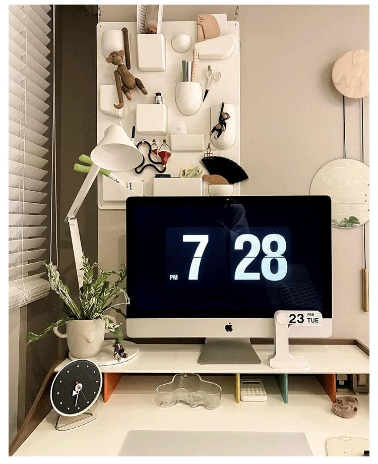 Wall-mounted Storage Rack with Hooks for Office, Kitchen and Workshop Children's Room Organizer with Adjustable Shelves by Smarsty