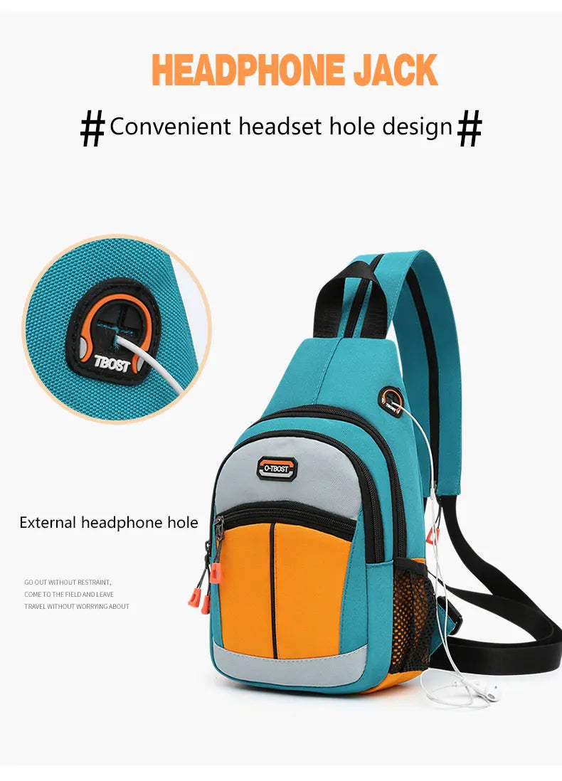 Chest Bag For Men And Women Can Be Worn With One Shoulder And Two Shoulder Crossbody Multifunctional Backpack. Fashion Chest Bag