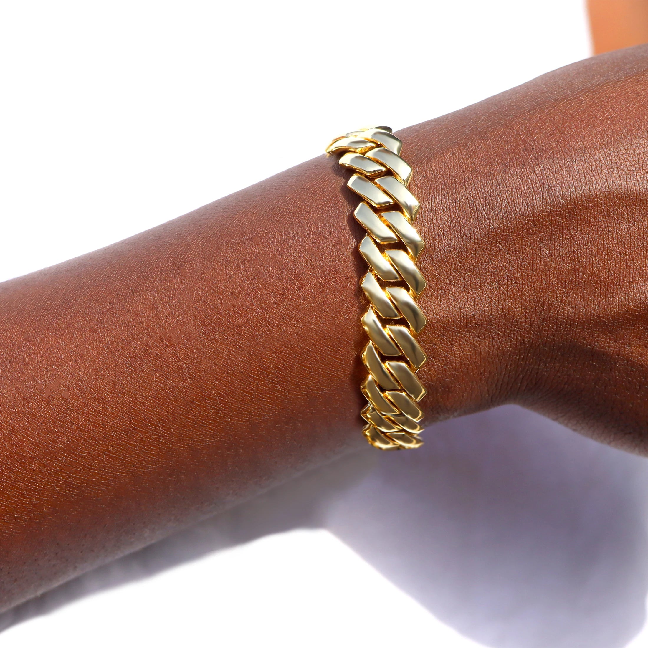 14MM Iced Prong Link Cuban Chain Bracelet for Men and Women - Smarsty