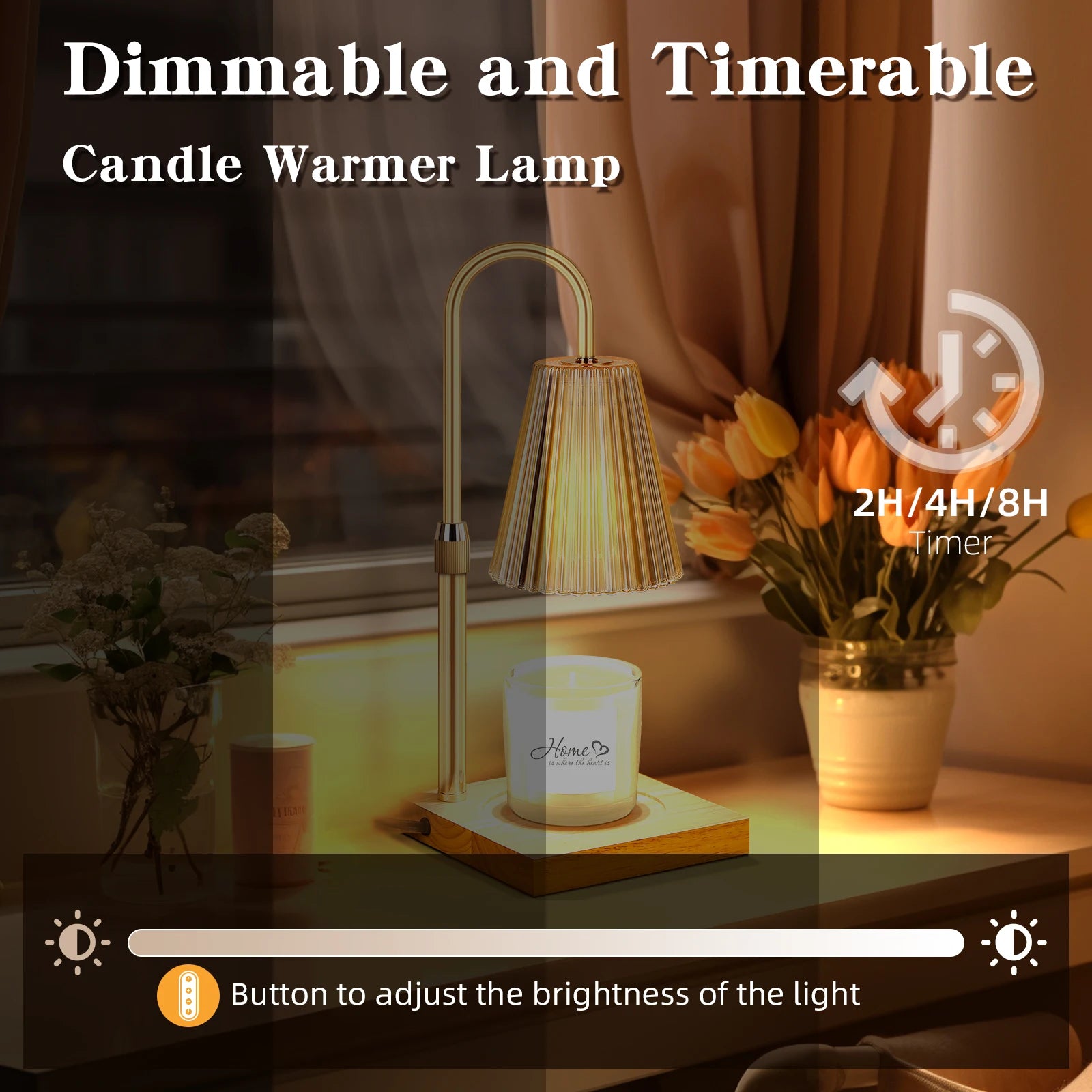 Candle Heating Lamp With Adjustable Height Electric Candle Heating Light with Timer Suitable For Scented Large Cans Of Candles