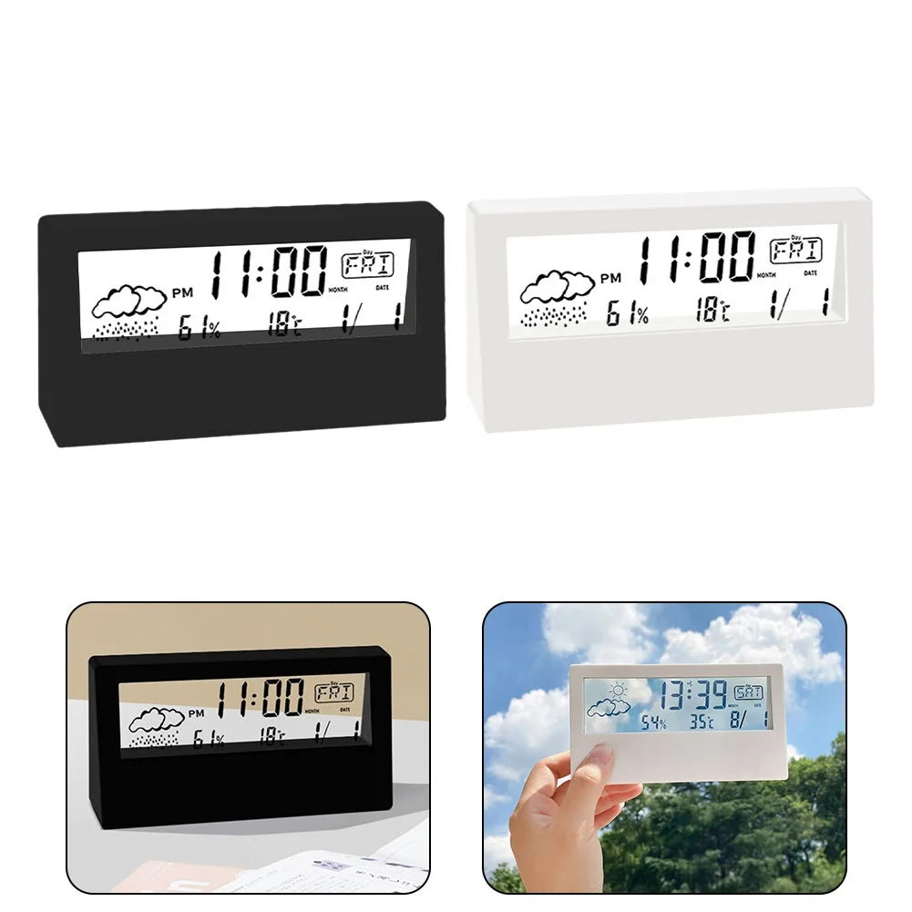 Digital Thermo-Hygrometer Alarm Clock for Home Decor - Smarsty