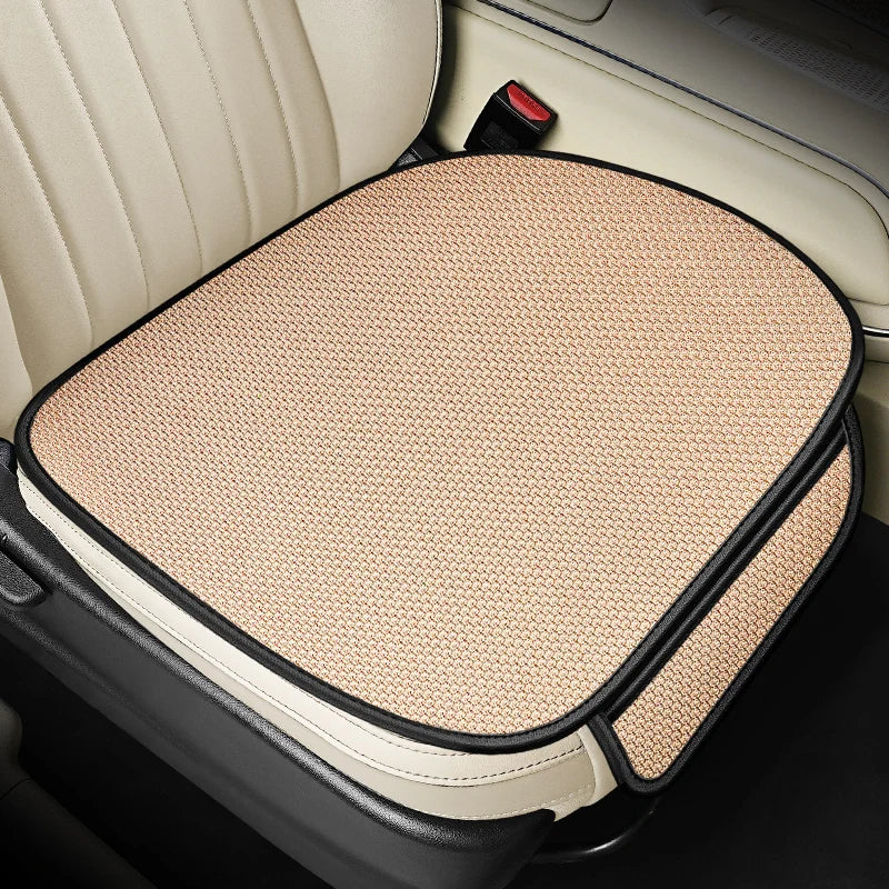 Breathable Ice Silk Car Seat Cushion Non-slip and Wear-resistant Solid Color Ice Silk Car Seat Cover, Universal Fit Most Cars