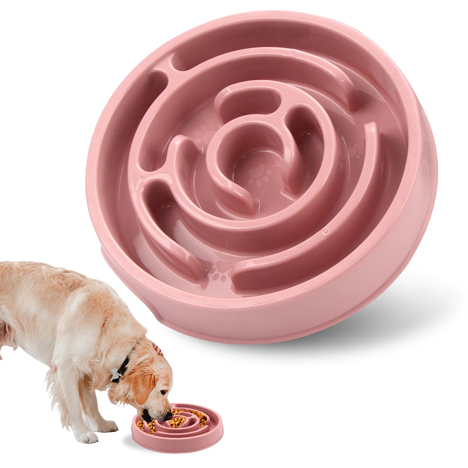 Pet Dog Slow Feeder Bowl Anti-Gulping Design for Healthy Eating - Smarsty