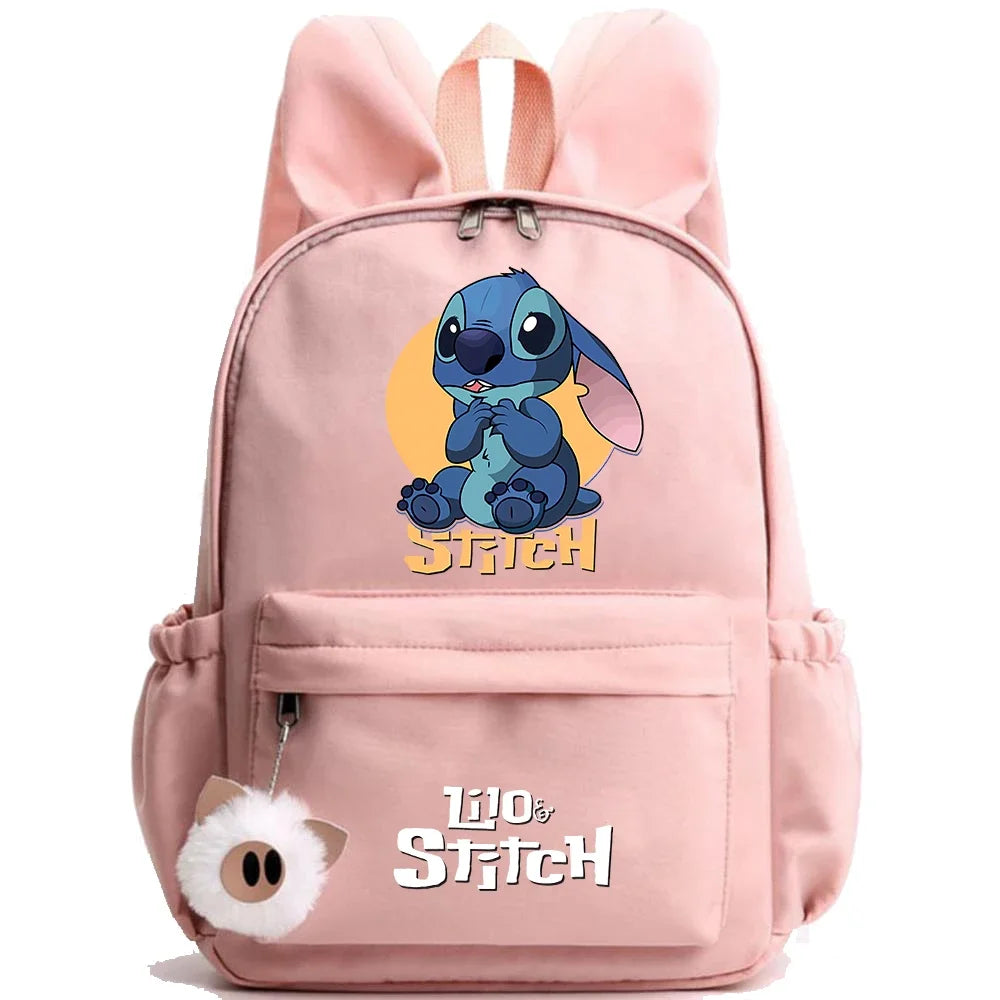 HOT Disney Lilo Stitch Backpack for Girl Boy Student Teenager Children Rucksack Women Casual School Bags Kids Birthday Gift Toy - Smarsty
