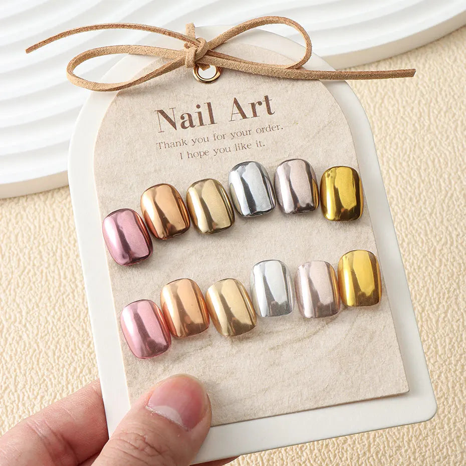 6pc Metallic Mirror Nail Glitter Powder for Stunning Manicures - Smarsty